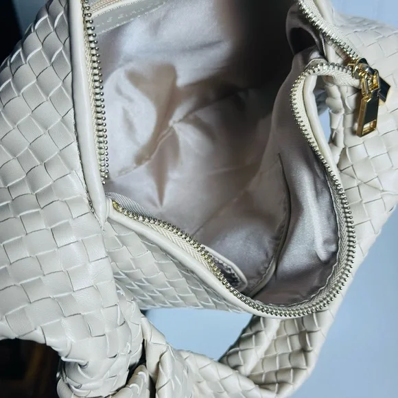 Anthropologie The Brigitte Satchel by Melie Bianco Ivory Pattern NWOT - Picture 12 of 17